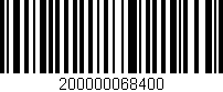 Código de barras (EAN, GTIN, SKU, ISBN): '200000068400'