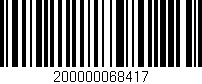 Código de barras (EAN, GTIN, SKU, ISBN): '200000068417'