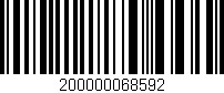 Código de barras (EAN, GTIN, SKU, ISBN): '200000068592'