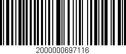 Código de barras (EAN, GTIN, SKU, ISBN): '2000000697116'
