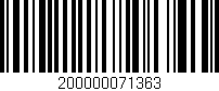 Código de barras (EAN, GTIN, SKU, ISBN): '200000071363'