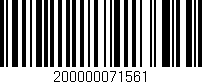 Código de barras (EAN, GTIN, SKU, ISBN): '200000071561'
