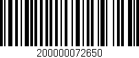 Código de barras (EAN, GTIN, SKU, ISBN): '200000072650'