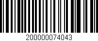 Código de barras (EAN, GTIN, SKU, ISBN): '200000074043'