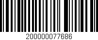 Código de barras (EAN, GTIN, SKU, ISBN): '200000077686'