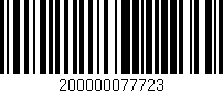 Código de barras (EAN, GTIN, SKU, ISBN): '200000077723'