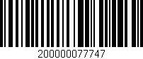 Código de barras (EAN, GTIN, SKU, ISBN): '200000077747'