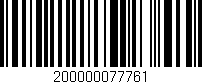 Código de barras (EAN, GTIN, SKU, ISBN): '200000077761'