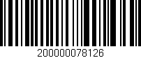 Código de barras (EAN, GTIN, SKU, ISBN): '200000078126'
