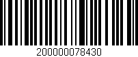 Código de barras (EAN, GTIN, SKU, ISBN): '200000078430'