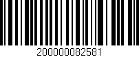Código de barras (EAN, GTIN, SKU, ISBN): '200000082581'