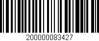 Código de barras (EAN, GTIN, SKU, ISBN): '200000083427'