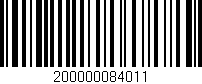 Código de barras (EAN, GTIN, SKU, ISBN): '200000084011'