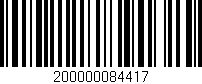 Código de barras (EAN, GTIN, SKU, ISBN): '200000084417'