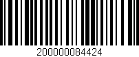 Código de barras (EAN, GTIN, SKU, ISBN): '200000084424'