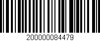 Código de barras (EAN, GTIN, SKU, ISBN): '200000084479'