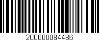 Código de barras (EAN, GTIN, SKU, ISBN): '200000084486'
