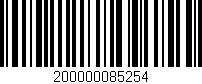 Código de barras (EAN, GTIN, SKU, ISBN): '200000085254'