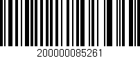 Código de barras (EAN, GTIN, SKU, ISBN): '200000085261'