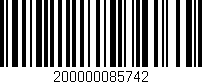 Código de barras (EAN, GTIN, SKU, ISBN): '200000085742'