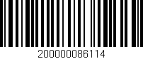 Código de barras (EAN, GTIN, SKU, ISBN): '200000086114'