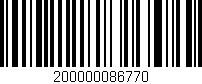 Código de barras (EAN, GTIN, SKU, ISBN): '200000086770'