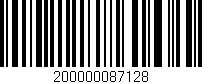 Código de barras (EAN, GTIN, SKU, ISBN): '200000087128'