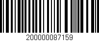 Código de barras (EAN, GTIN, SKU, ISBN): '200000087159'