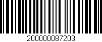 Código de barras (EAN, GTIN, SKU, ISBN): '200000087203'