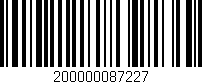 Código de barras (EAN, GTIN, SKU, ISBN): '200000087227'