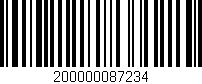 Código de barras (EAN, GTIN, SKU, ISBN): '200000087234'