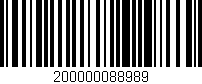 Código de barras (EAN, GTIN, SKU, ISBN): '200000088989'