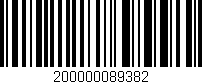 Código de barras (EAN, GTIN, SKU, ISBN): '200000089382'