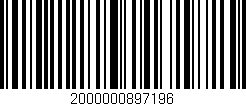 Código de barras (EAN, GTIN, SKU, ISBN): '2000000897196'