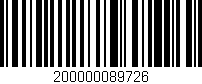 Código de barras (EAN, GTIN, SKU, ISBN): '200000089726'