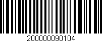 Código de barras (EAN, GTIN, SKU, ISBN): '200000090104'