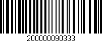 Código de barras (EAN, GTIN, SKU, ISBN): '200000090333'