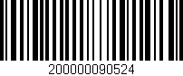 Código de barras (EAN, GTIN, SKU, ISBN): '200000090524'