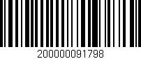 Código de barras (EAN, GTIN, SKU, ISBN): '200000091798'