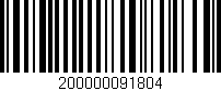 Código de barras (EAN, GTIN, SKU, ISBN): '200000091804'