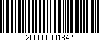 Código de barras (EAN, GTIN, SKU, ISBN): '200000091842'