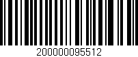 Código de barras (EAN, GTIN, SKU, ISBN): '200000095512'