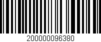 Código de barras (EAN, GTIN, SKU, ISBN): '200000096380'