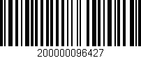 Código de barras (EAN, GTIN, SKU, ISBN): '200000096427'