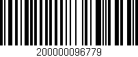 Código de barras (EAN, GTIN, SKU, ISBN): '200000096779'