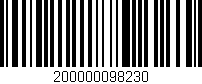 Código de barras (EAN, GTIN, SKU, ISBN): '200000098230'