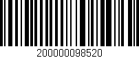 Código de barras (EAN, GTIN, SKU, ISBN): '200000098520'