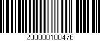Código de barras (EAN, GTIN, SKU, ISBN): '200000100476'