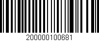 Código de barras (EAN, GTIN, SKU, ISBN): '200000100681'