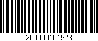 Código de barras (EAN, GTIN, SKU, ISBN): '200000101923'